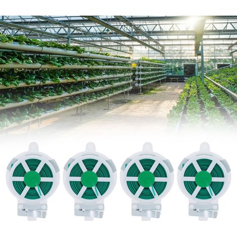Lot de 4 attaches pour plantes grimpantes avec coupe-fil, support pour plantes et fleurs, 30 m (1/5)