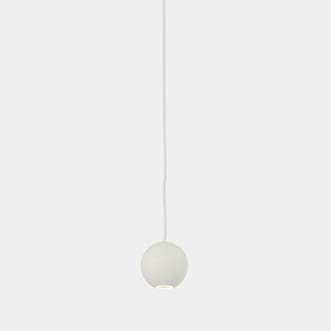LedsC4 Punto - Pendelleuchte mit Warmweiß 3000K. Gehäuse aus Aluminium. Farbe Weiß