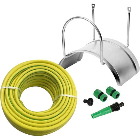 Kit Portatubo da Muro in Acciaio con Tubo 25m e Accessori Agrati (1/5)