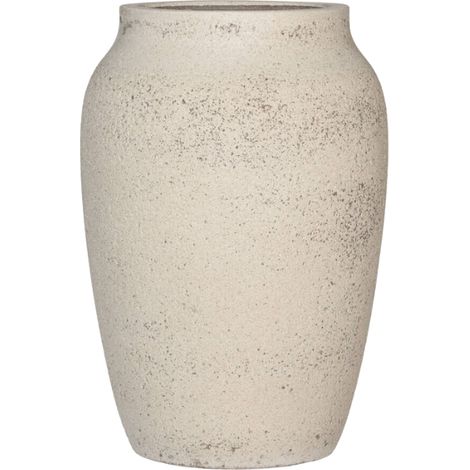 Pot de fleurs Design Circulaire Blanc Craie Ø51 x H74 cm pour Jardin et Terrasse - PANGIVO (1/2)