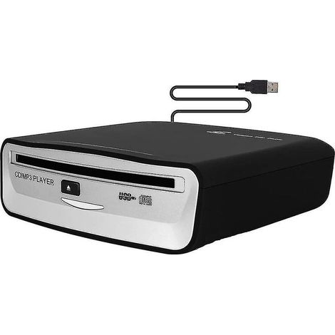 Lecteur CD portable pour voiture – Alimentation USB – Compatibilité Android 4.4+ – Anti-saut et réduction du bruit – Matériau ABS noir (1/5)