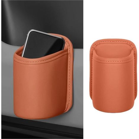 Deux grands porte-gobelets pour portières de voiture, accessoires de rangement pour bouteilles d'eau à l'intérieur de la voiture (orange) (1/4)