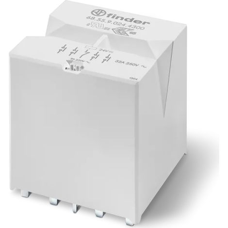 Relais de puissance 4NO 32A + 1NC 3A 24VDC montage CI EN IEC 62955 FINDER 685590244300PAS