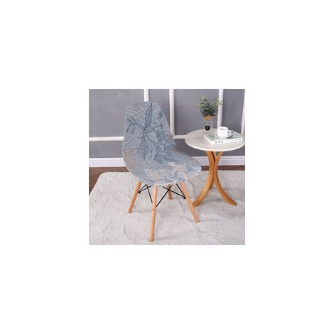 TAISHENGDA-Lot de 2 housses de chaise extensibles motif coquillage, housse de chaise moderne imprimée antidérapante et anti-poussière (1/5)