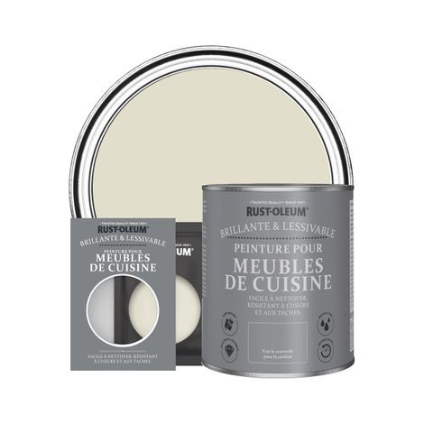 Peinture pour Meubles de Cuisine, Finition Brillante - Avoine (1/3)