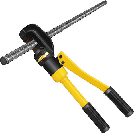 Coupe-ferraille hydraulique 8 ton – Cisaille manuelle pour barres d'acier 4-16 mm – Poignée antidérapante – Pour chantier, bâtiment, électricité et protection incendie (1/5)
