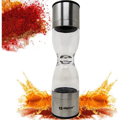 Macinapepe e Sale Spezie da Cucina Acciaio e Plastica Argento Lame Affilate (1/5)