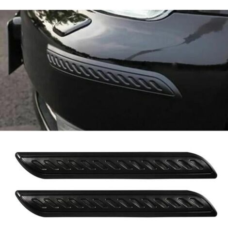 2 protectores universales para esquinas de parachoques de coche, tiras autoadhesivas antiarañazos, para parachoques de coche (negro - 2 unidades) (1/4)