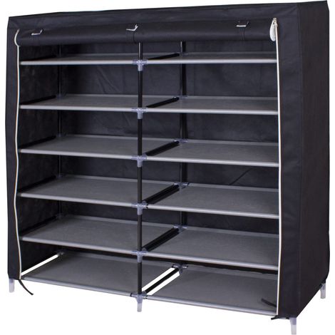MaxxGarden Scarpiera con custodia, 110 x 115 x 30 cm, grigio (1/4)