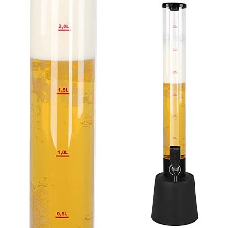 Distributore di Birra - Capacità Massima 3,5 l, Altezza 90 cm, con Rubinetto e Tubo di Ghiaccio, in Plastica senza BPA - Spillat (1/5)