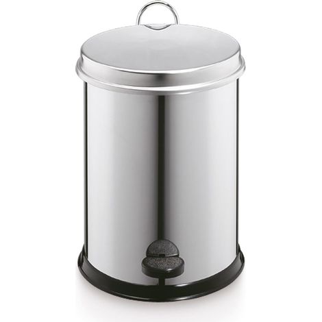 BELTRAN 30002 COMPLEMENTOS Cubo Metálico Con Pedal, 5Litros Inox - ref: 064-30002