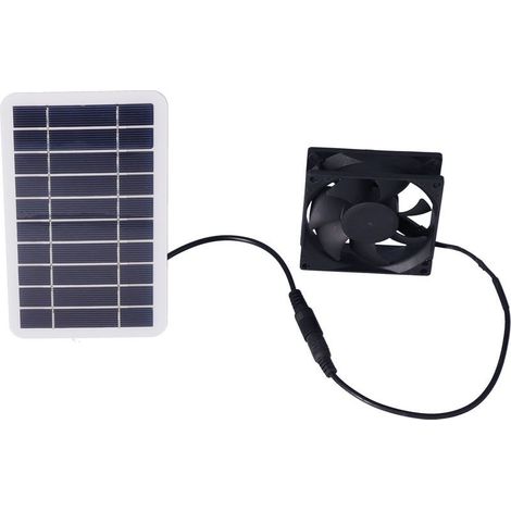 2,5-W-Solarventilator für Haustiere und Pflanzen – 15,9 x 9,3 cm Polysilizium-Solarpanel-Set mit 5-V-USB-Lüfter (1/5)