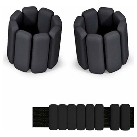 Pesi da polso, pesi da caviglia per allenamento di forza, ogni paio da 2 libbre, bracciale regolabile per le gambe, anello portatile per esercizi di fitness in palestra, camminata, corsa, yoga, joggin (1/4)