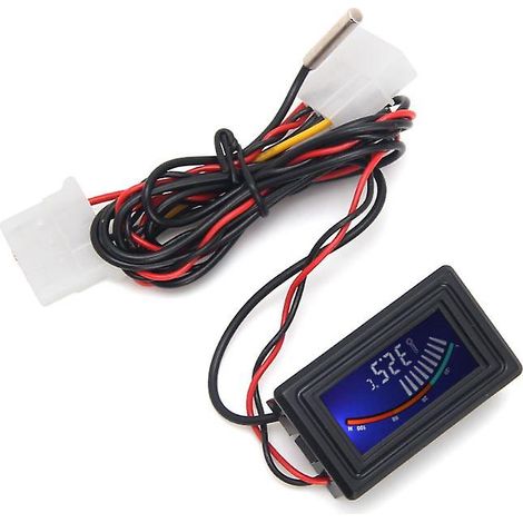 Thermomètre numérique LCD, indicateur de température, montage sur panneau Molex C/F, PC MOD (1/5)