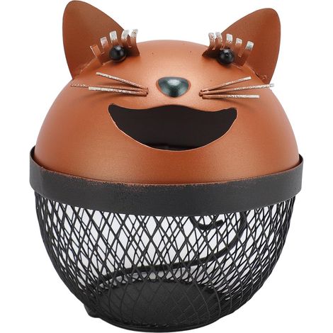 Tirelire Chat en Métal, Tirelire en Métal en Forme de Chat Amusant de Dessin Animé Mignon Innovant pour Les Enfants Présentent la Décoration de La Maison (1/5)