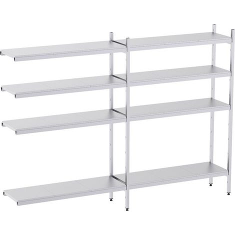 Rayonnage en Acier Inoxydable d'Angle - 2060 à 2960 mm - 4 Niv - P400 - Distform