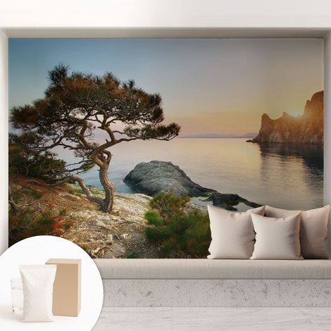 Papier peint intissé avec imprimé installation simple qualité excellente sans désordre - Colle incluse gratuite Nature paisible 208x146 cm (1/5)