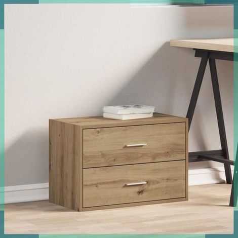 858837 Armoire avec 2 tiroirs chêne artisanal bois d'ingénierie (1/5)