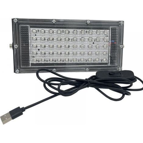 Double lampe UV 50W avec prise et interrupteur pour body painting et événements (1/5)