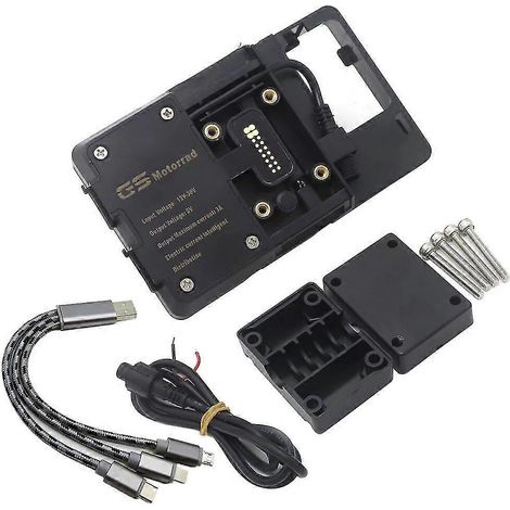 SCHWARZ Für Yamaha XMAX 300 XMAX300 X MAX 300 Motorrad Front-Handyhalterung Smartphone Handy GPS Navigationsplattenhalterung--B (1/5)