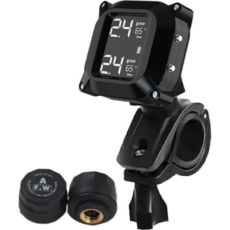 1 ensemble moniteur de pression des pneus de moto capteur de pression des pneus sans fil capteur de pression des pneus de moto détecteur de pression des pneus capteurs de pneus capteurs à visser Rv Ab (1/5)