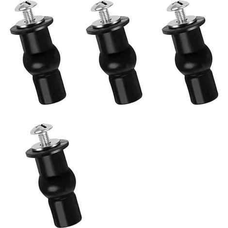 Kit de Fixation pour Abattant WC avec Vis et Charnières - Lot de 4 Pièces Universel pour Toilettes - Boulons à Expansion pour Maintien Stable du Siège,42.2cm (1/4)