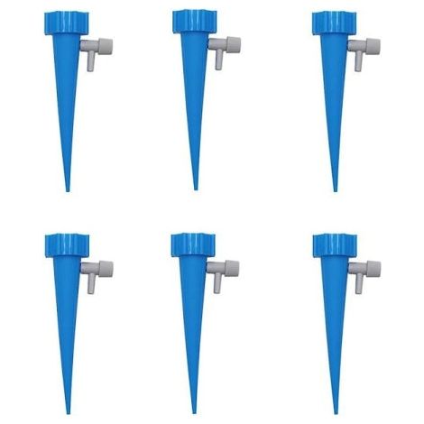 Système d'irrigation goutte à goutte automatique (lot de 6) avec kit de piquets pour jardin, maison, plantes, fleurs, outil d'arrosage automatique pour serre (1/4)