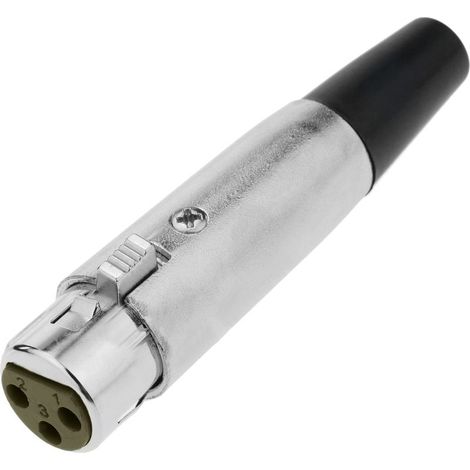 Connecteur XLR3 3 broches femelle argent (1/5)