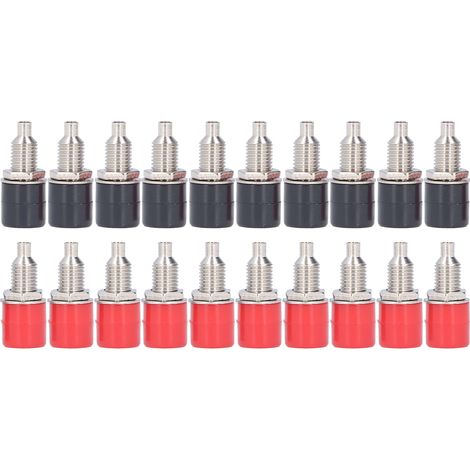 Lot de 10 douilles bananes 4mm, résistantes à la corrosion, performance stable, accessoires de test électrique polyvalents (1/5)