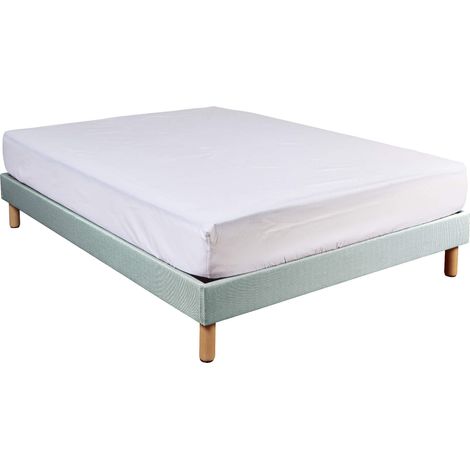 Protège matelas molleton 100% coton bio - bonnet 30 cm 120x190