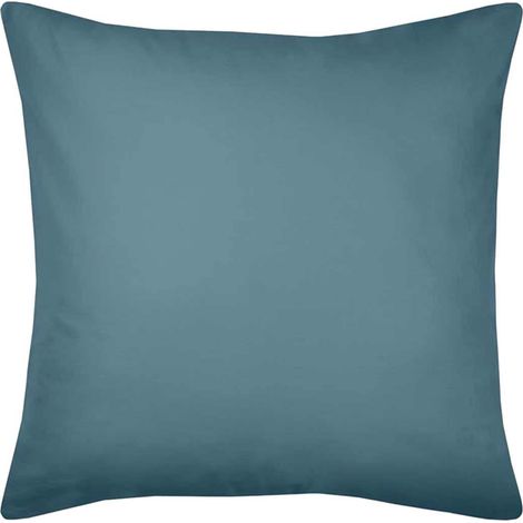 Taie Taille 65x65 cm 100% Coton Biologique Couleur Bleu Modèle Horizon Linge de lit pour Maison Doux et Confortable (1/3)