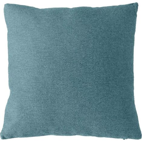 Coussin Déco en Velours "Lagarta" 40x40cm Bleu Canard (1/3)