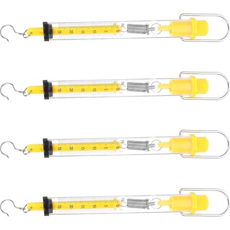 Filiyano-Balance à ressort tubulaire en plastique 2,5 kg jaune, crochets pour instruments d'expériences de physique en classe (1/5)