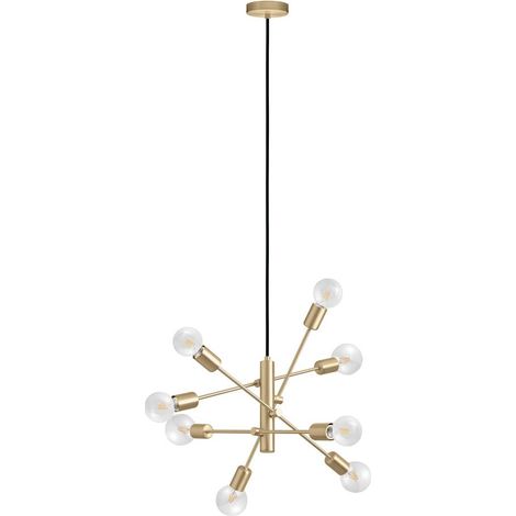 Lampada a sospensione Gradoli 1 Ottone spazzolato H: 110 Ø: 71 cm dimmerabile - girevole individualmente (1/3)