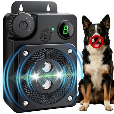 Dispositivo antiladridos para perros，caja antiladridos ultrasónica con 3 configuraciones para detener los ladridos del perro del vecino (1/5)