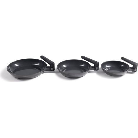 LAGUIOLE CUISSON - Set de 3 poêles 20/24/28 cm avec manches repliables - Transformer (1/5)