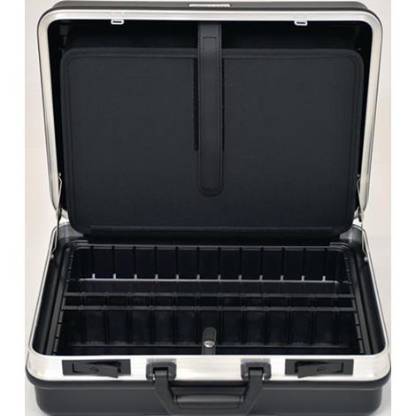 PROMAT Schalenkoffer B490xT188xH365mm m.Wkz.taschen 24,5l ABS-Ku.Alu-Rahmen (1/2)