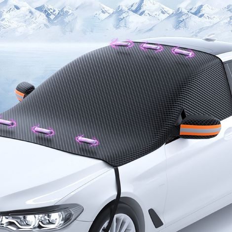 Magnetischer Sonnenschutz fürs Auto, dick und faltbar, halber Autoschutz vor Schnee, Eis, Staub und Sonne, ausziehbare Markise, Frontscheibenabdeckung, Autozubehör. (1/5)