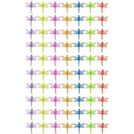 70 Stück Libellen-Kletterpflanzenstützen aus Kunststoff (7 Farben) (1/5)