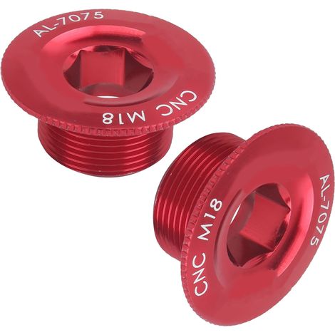 2 pièces Bouchon de Protection Vis de Manivelle M18 en Alliage d'Aluminium Étanche Antipoussière pour Pédalier Creux Intégré Prowheel (1/5)
