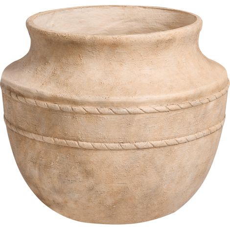 Maceta alta para plantas para interior y exterior 56 x 56 x 47 cm tiesto beige Askio (1/5)