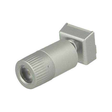 Mini Lampada Binario Faretto Led 12V 1W Bianco Caldo Snodabile Per Sistema Binario Guida Barra Plastica Elettrificata CB2107 (1/3)