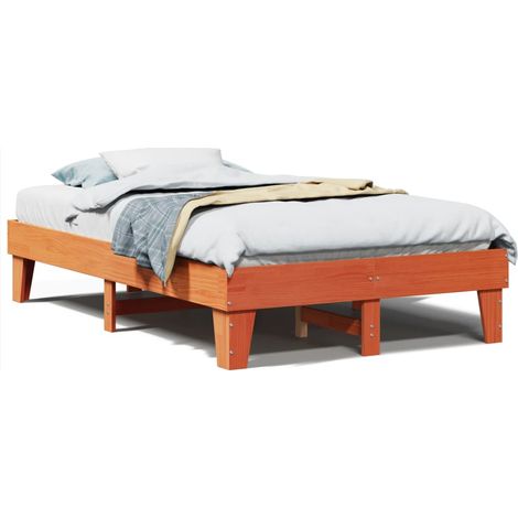 Maison Exclusive - Letto senza Materasso Marrone Cera 135x190 cm in Legno di Pino