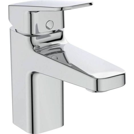 Ideal Standard Ceraplan - Mitigeur de Lavabo Salle de Bain Bec Hauteur 15 cm avec Bonde de Vidage et Économie d'Eau BlueStart - Brillant Chromé (1/5)