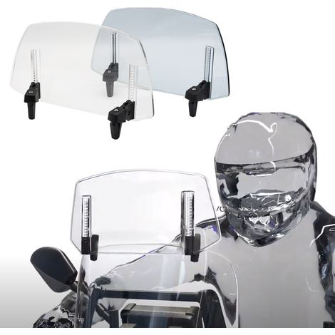 Eosnow Extension de pare-brise de moto, déflecteur de pare-brise réglable à clipser universel pour la plupart des vélos hors route avec