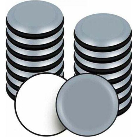 16 Pièces 50mm Patins en Téflon pour Meubles AdhésifsPatin Glisseur Ronds pour Chaise Canapé Table Fauteuil-DOU
