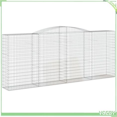 Panier de gabions arqué - FAFEICY - 153538 - 400x50x160/180 cm - Fer galvanisé - Fil 3,5 mm (1/4)