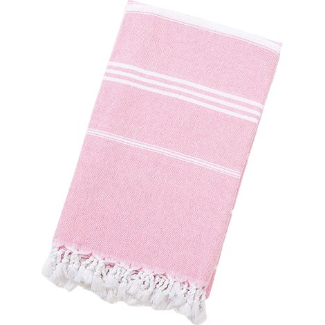 1 pièce Serviette de plage, 100 x 180 cm, en coton à chevrons, séchage rapide, légère et compacte, pour bain, hammam, plage ou spa (1/5)