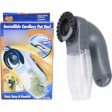 Aspirapolvere elettrico per animali domestici con massaggiatore, spazzola per la polvere e vassoio per la lettiera - AquaForge (1/3)