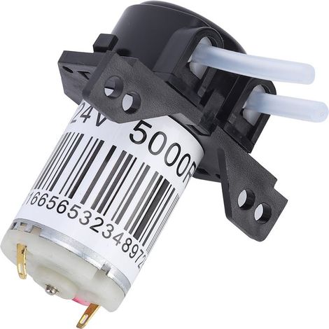 Pump peristaltic miniature self-priming to angle right with tube in silicone, suitable to a use in laboratory (24V) (1/5)